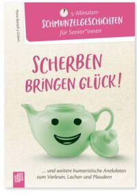 Kurz, einfach und mit Humor erzählen diese Vorlesegeschichten für Seniorinnen und Senioren von ulkigen Alltagsabenteuern, wie von der Verbrechersuche einer übereifrigen Hobbydetektivin oder einem notorischen Witzeerzähler, der eines Besseren belehrt wird. Im Anschluss an die leserfreundlich aufgemachten, humorvollen Vorlesegeschichten für Seniorinnen und Senioren mit und ohne Demenz gibt es jeweils Impulse für Erzählanlässe, die gemeinsam aus dem individuellen Erfahrungsschatz beantwortet werden können. Schmunzelgeschichten: Scherben bringen Glück